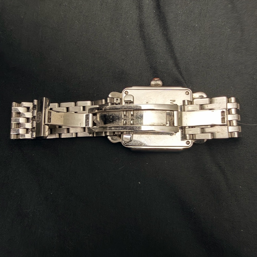 Michele Silver Watch with Black Accents - Picture 4 of 4